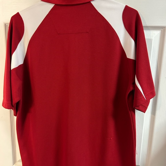 Antigua Red and White OSU Polo Shirt - Picture 3 of 5